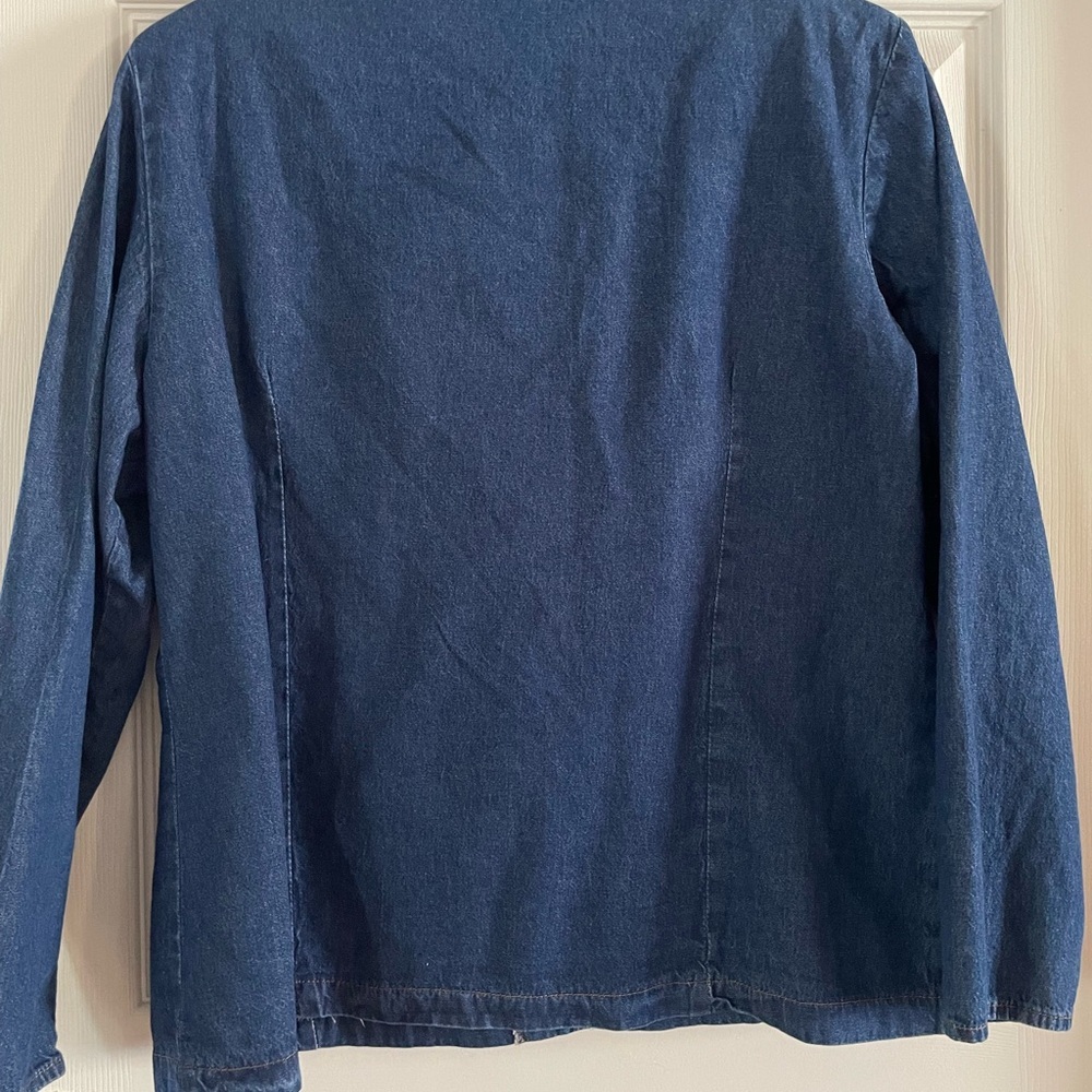 Vintage USA Made Dark Blue Denim Button-Up 100% Cotton - Picture 4 of 4